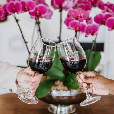 wine glass cheers
